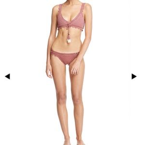 NWT She Made Me crochet pink swimsuit